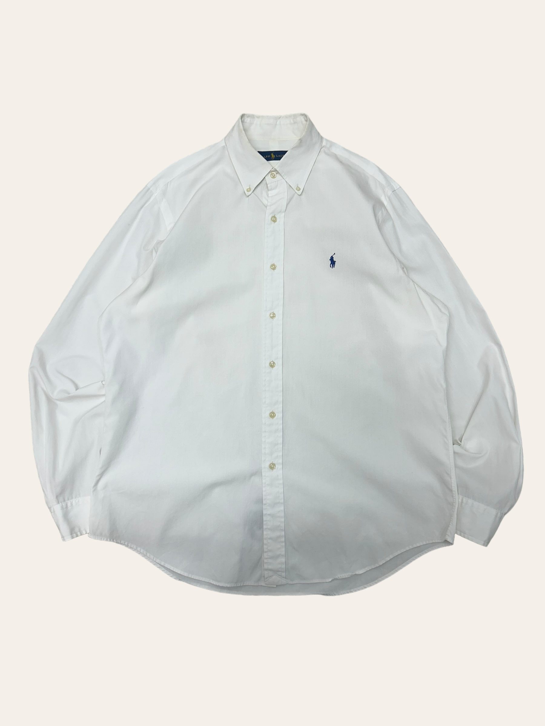 Polo ralph lauren white poplin shirt L
