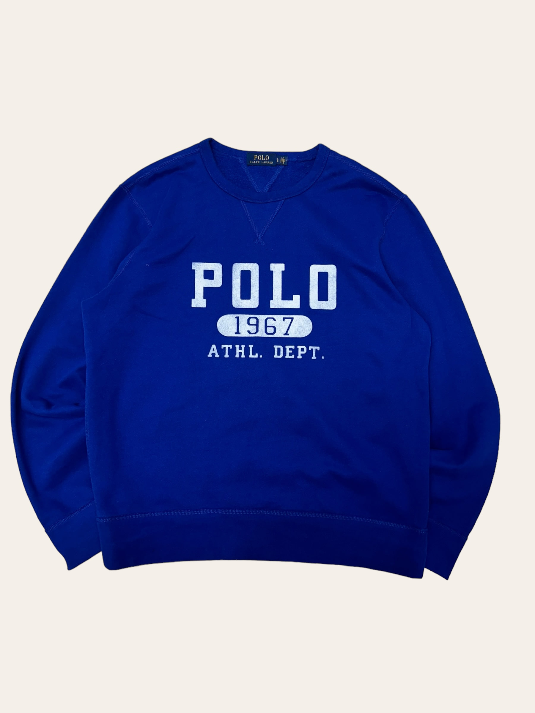 Polo ralph lauren blue velvet logo sweatshirt L