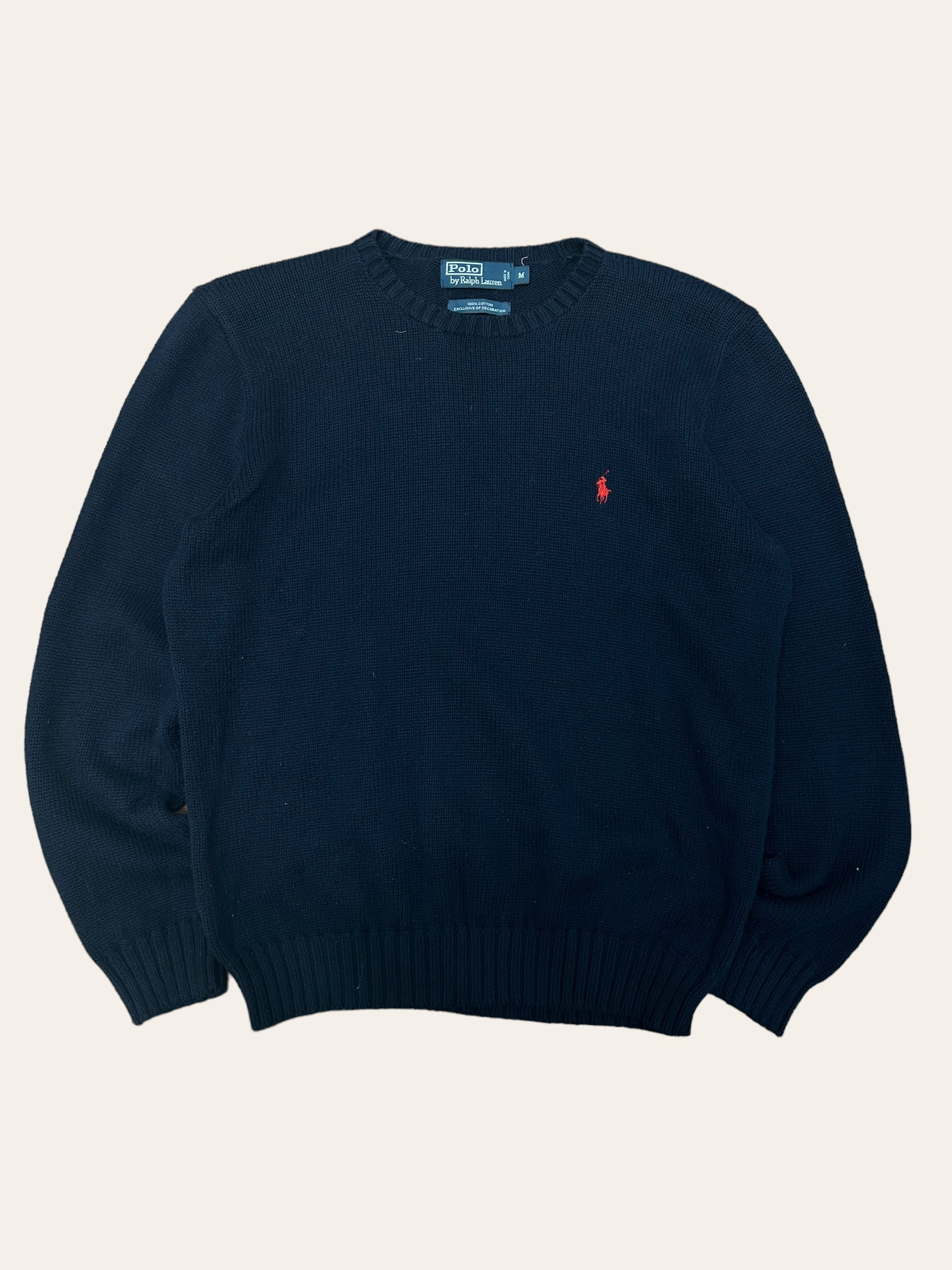 Polo ralph lauren navy color cotton crewneck sweater M