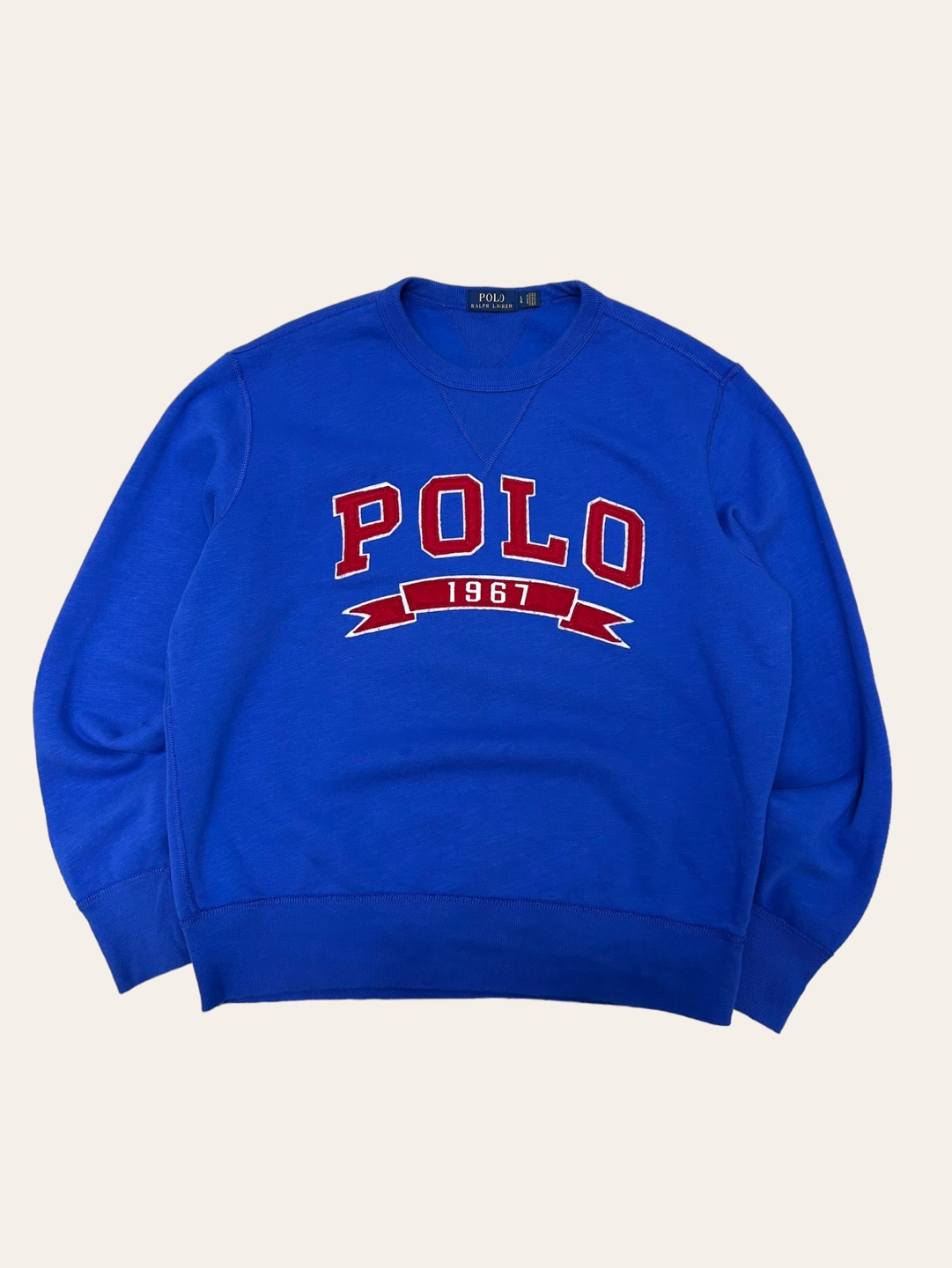 Polo ralph lauren blue spell out sweatshirt L