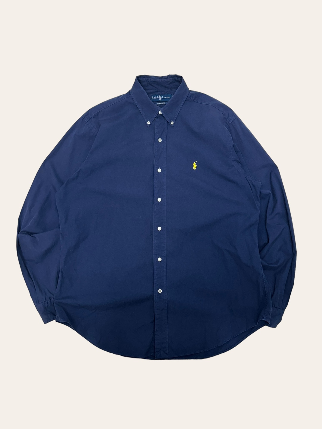 Polo ralph lauren navy solid shirt L