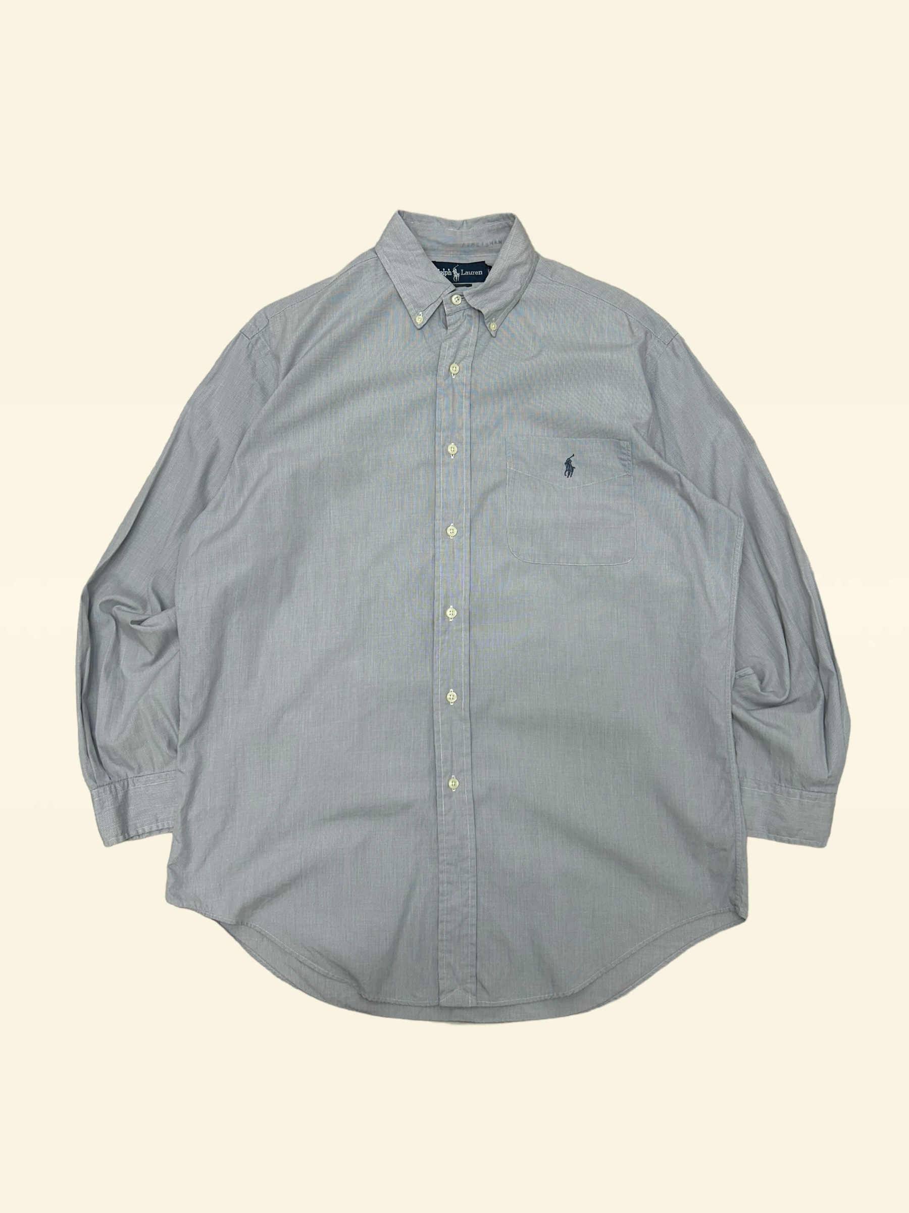 (From USA)Polo ralph lauren gray pocket popline shirt 15.5