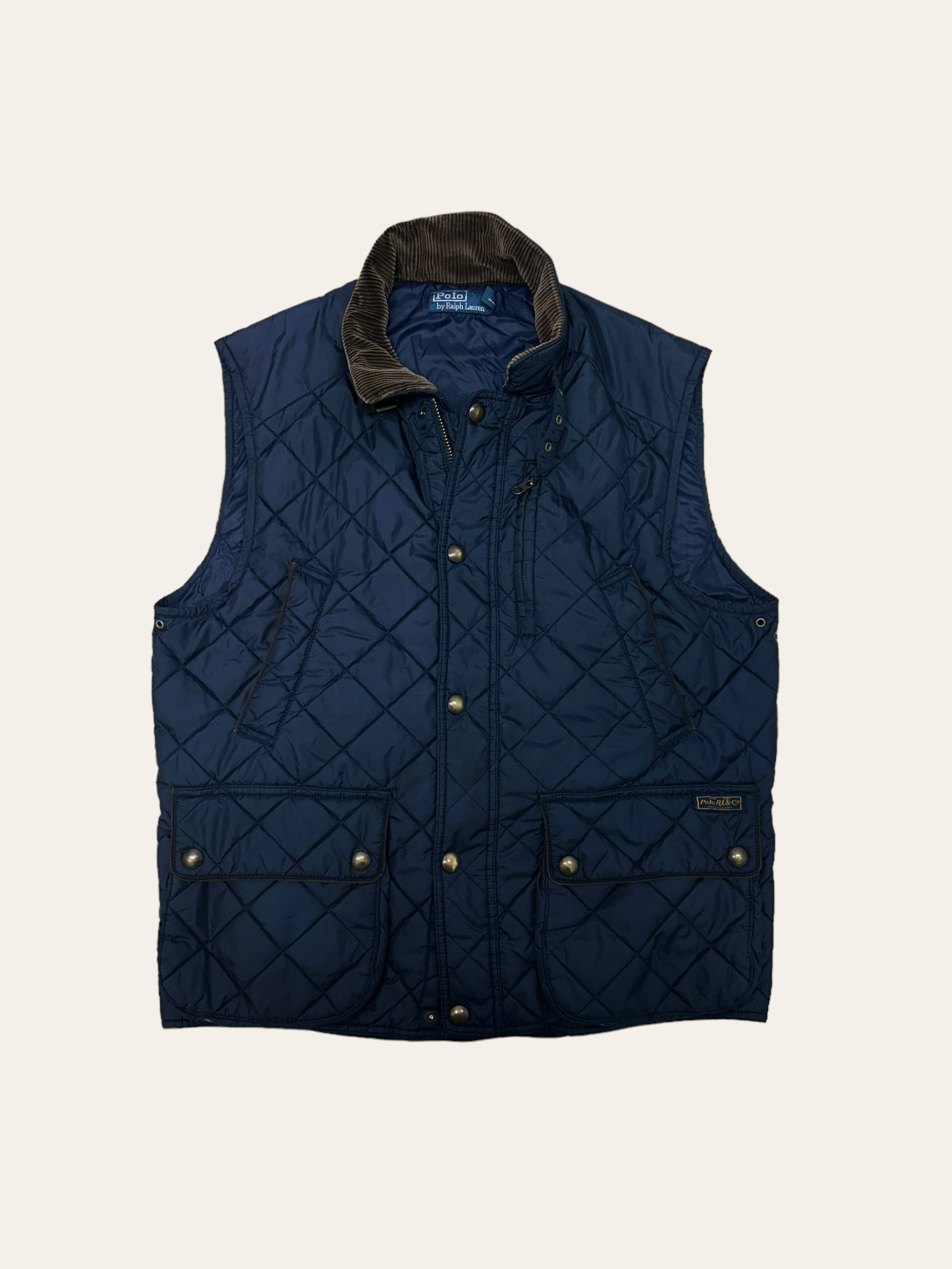 Polo ralph lauren navy quilted vest XL