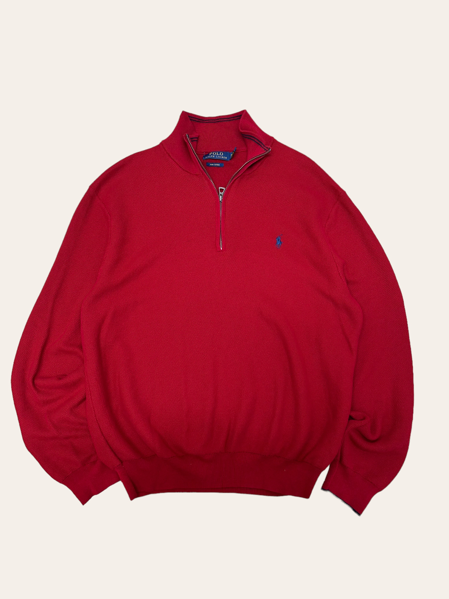 Polo ralph lauren red pima cotton pullover XL
