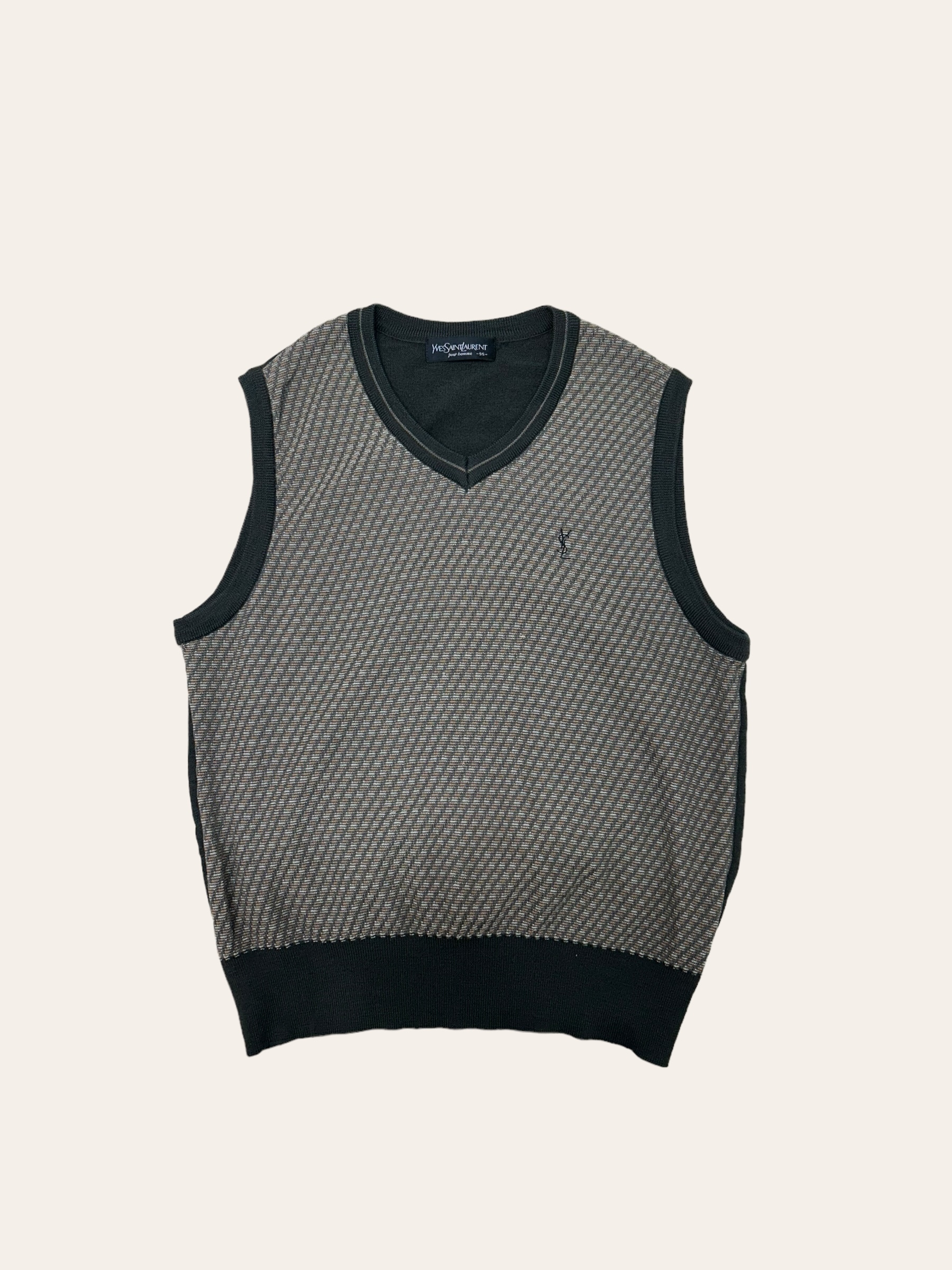 YSL wool pattern vest 95