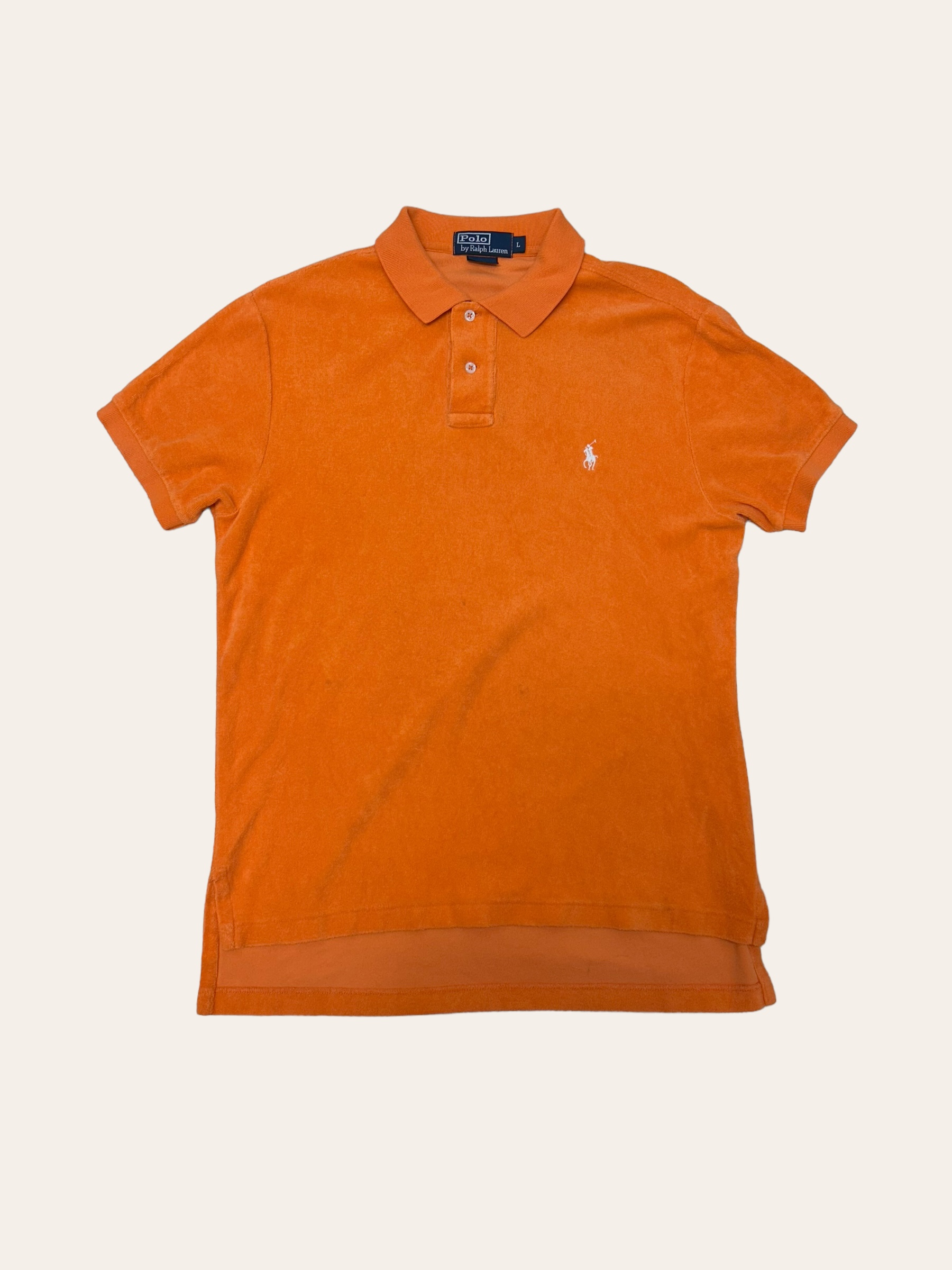 Polo ralph lauren orange towel cotton PK-shirt L
