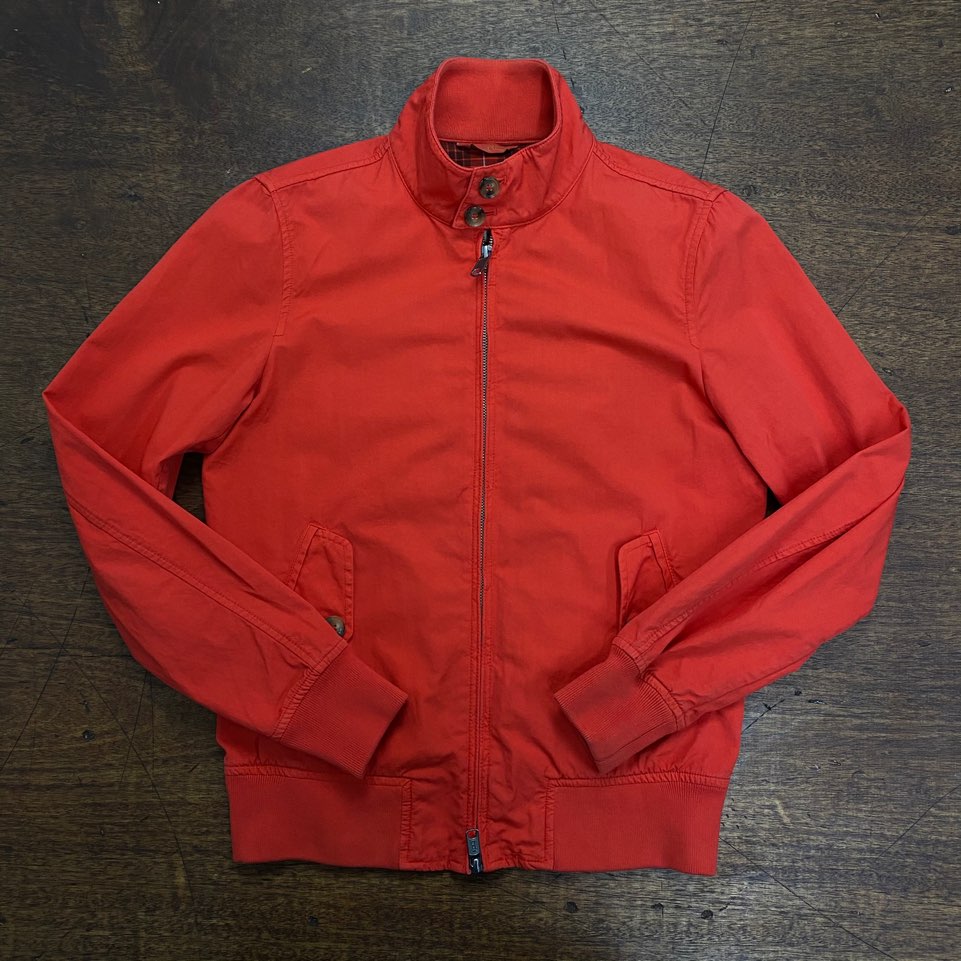 Baracuta red G-9 harrington jacket