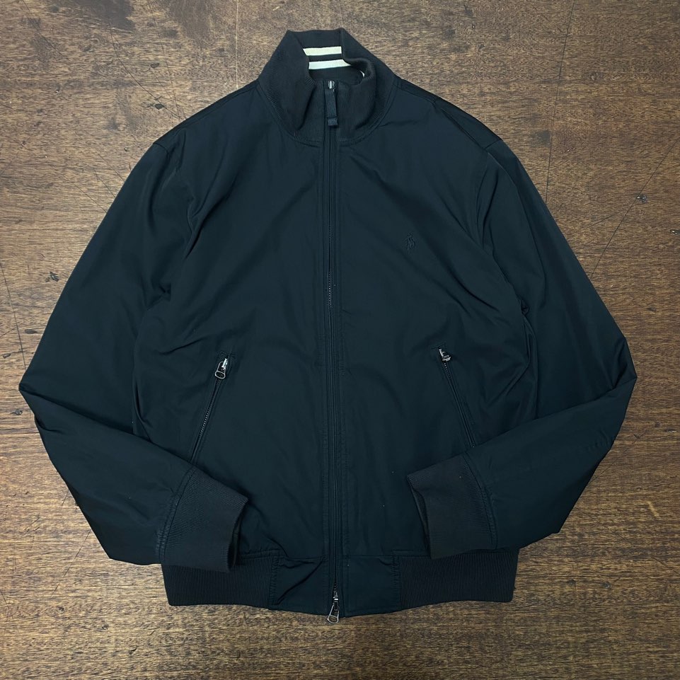 Polo ralph lauren black polyester blouson jacket M