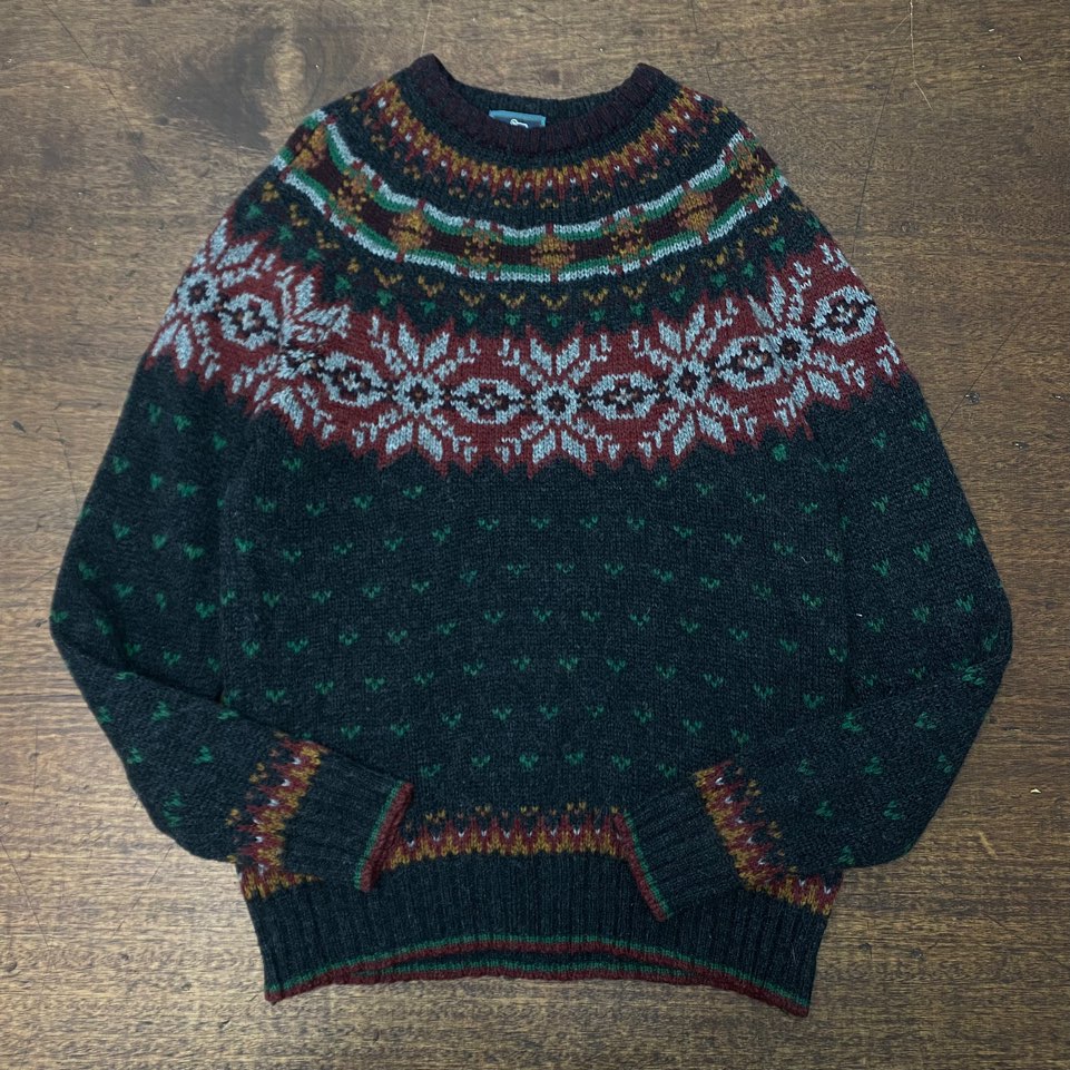 Woolrich snowflake wool sweater L