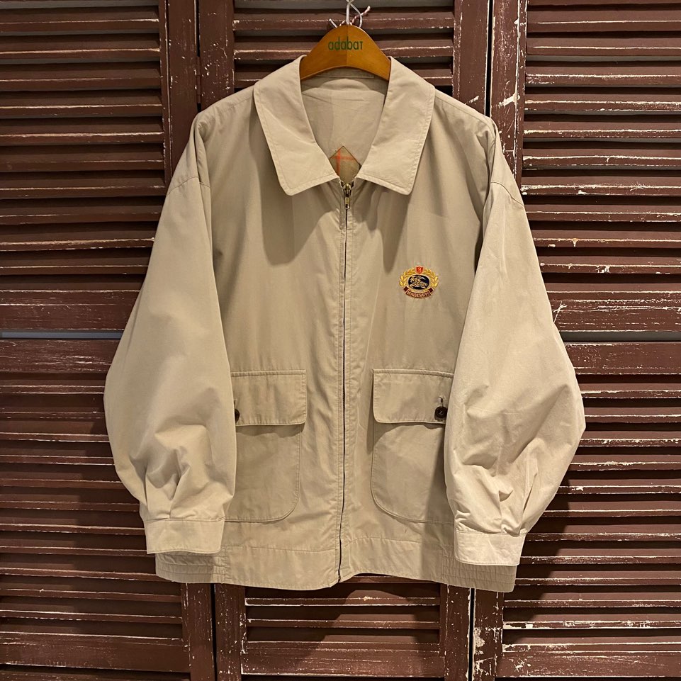 Burberry beige archive logo blouson jacket L Made in USA