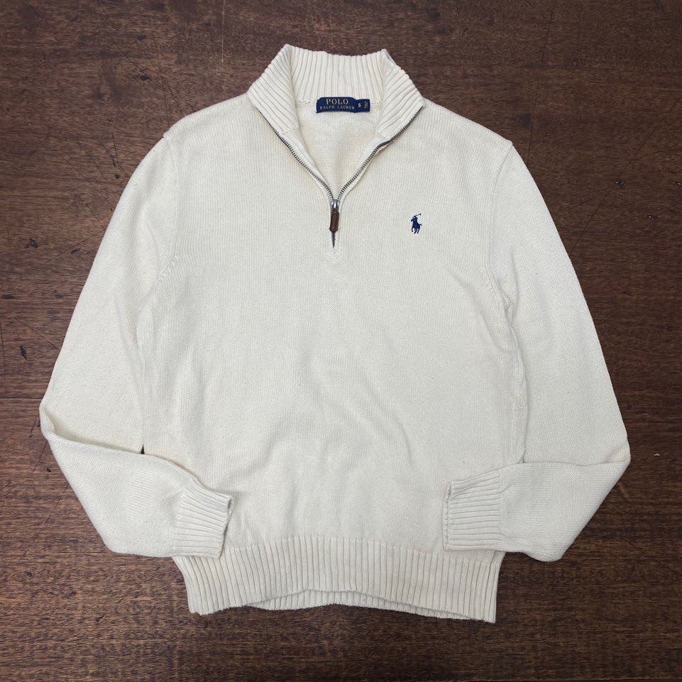 Polo ralph lauren ivory cotton pullover S
