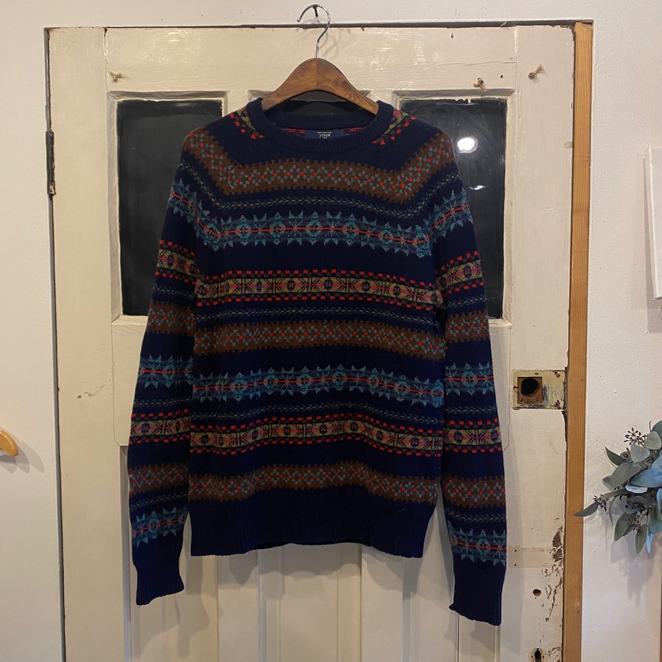 Jcrew lambswool fair isle crewneck sweater M