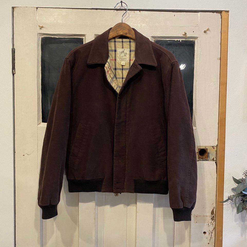 Brooks brothers brown suede blouson jacket S
