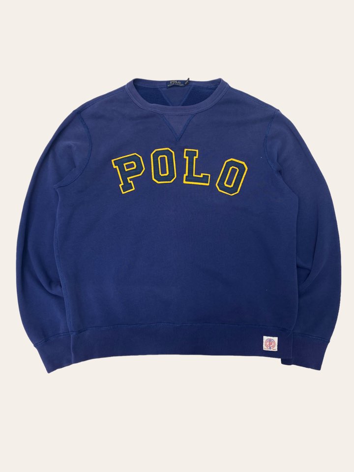 Polo ralph lauren faded navy spell out sweatshirt XL
