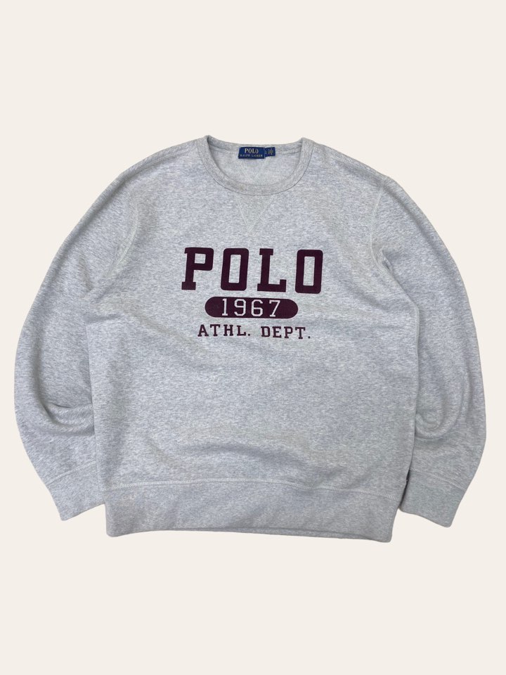 Polo ralph lauren gray 1967 logo sweatshirt L