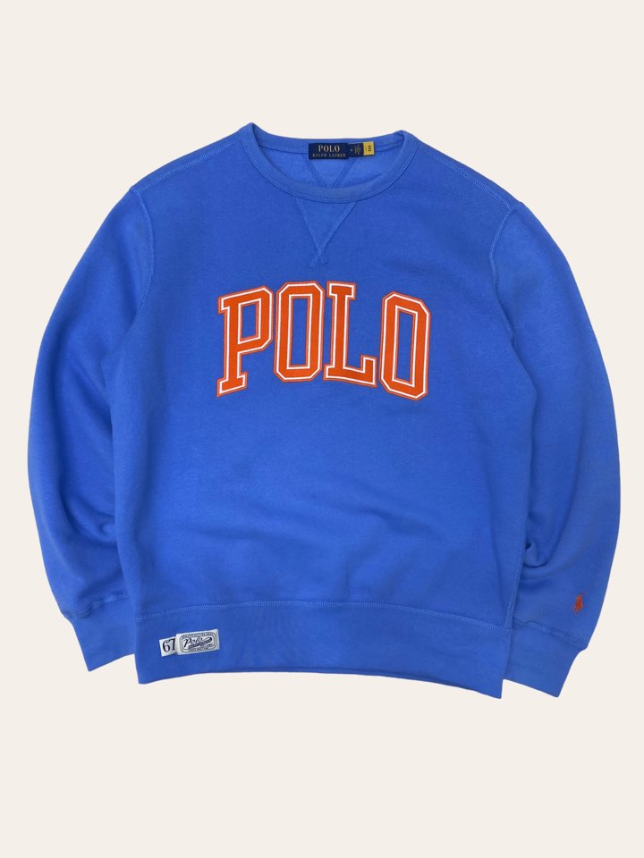 Polo ralph lauren sky blue spell out sweatshirt M