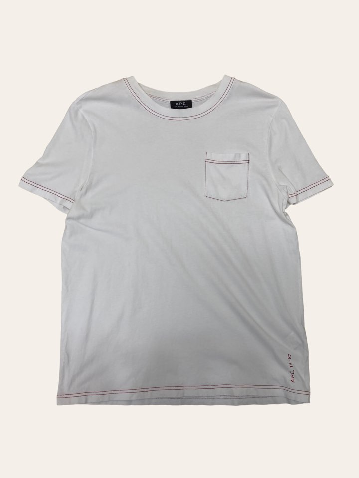 A.P.C white pocket T-shirt XL