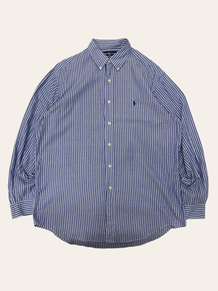 (From USA)Polo ralph lauren navy stripe shirt 16
