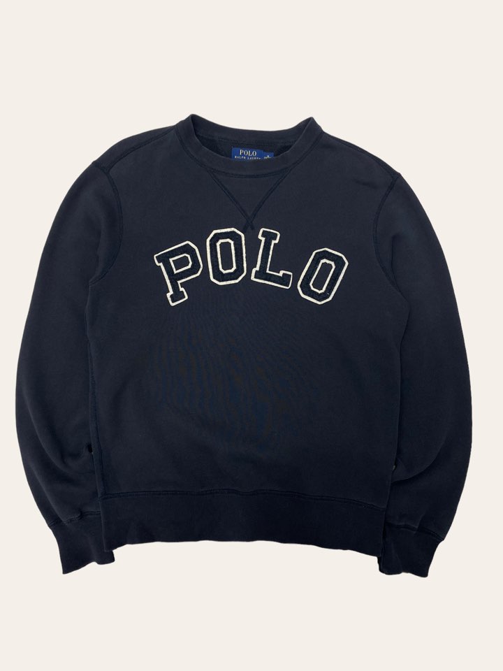 Polo ralph lauren black spell out sweatshirt M