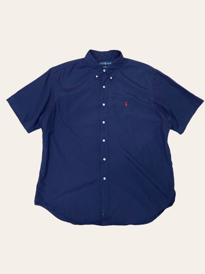 (From USA)Polo ralph lauren navy short sleeve shirt XL