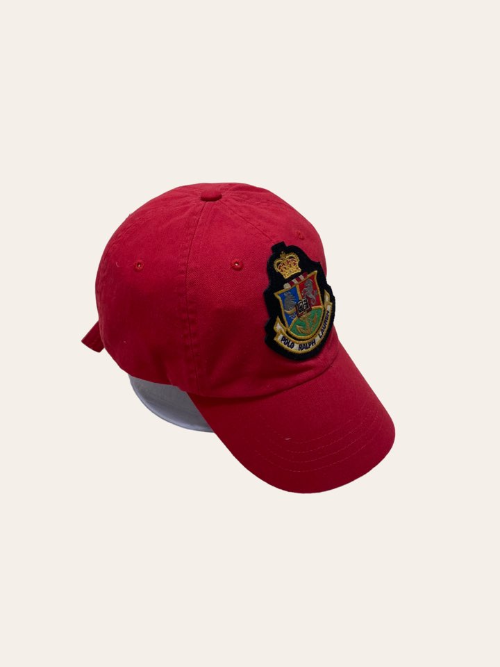 Polo ralph lauren red patched cap