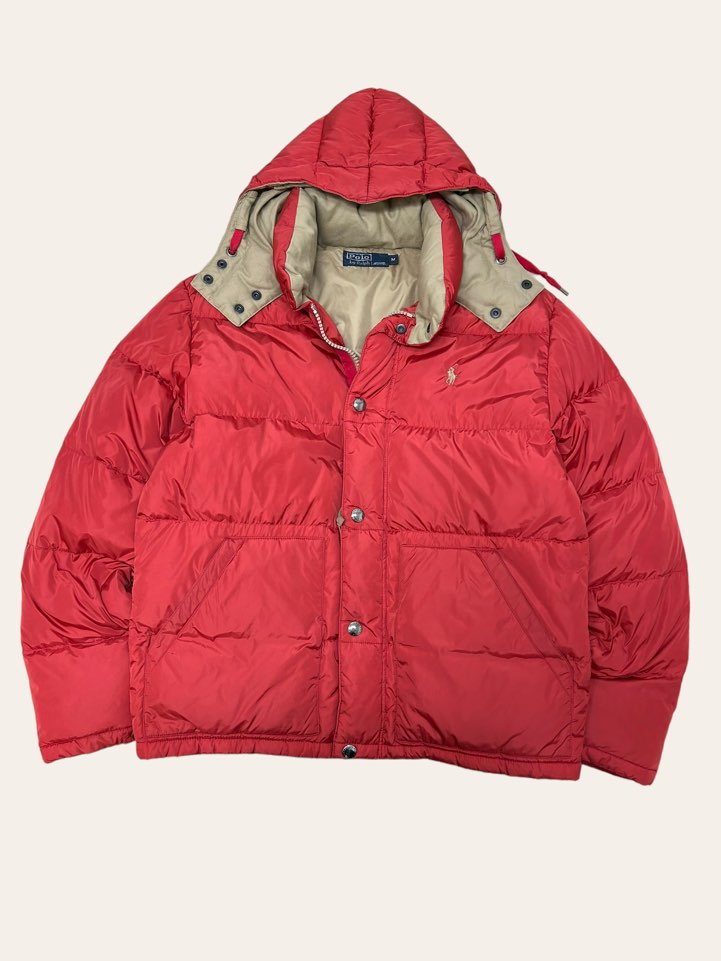 Polo ralph lauren red puffer down jacket M