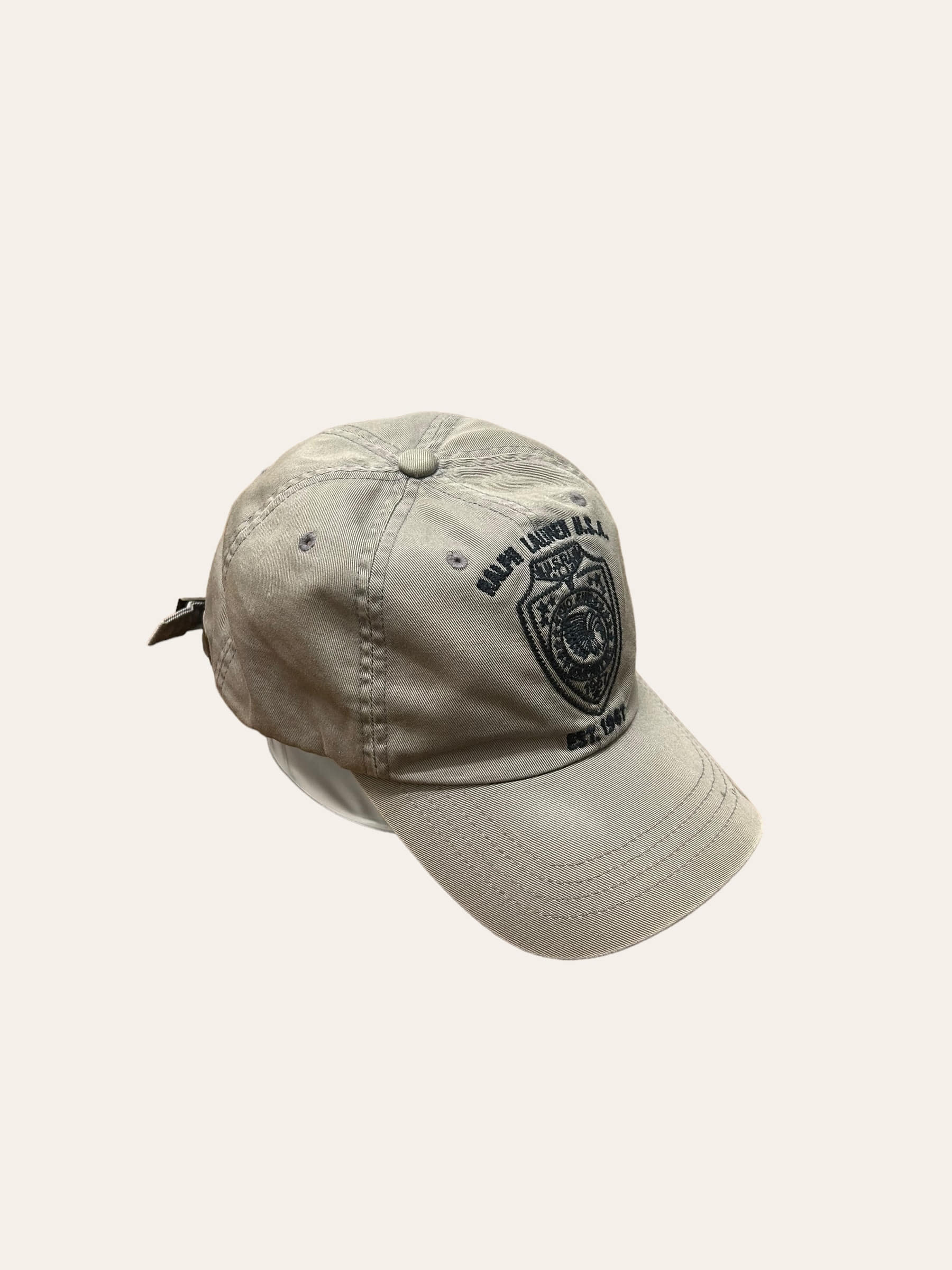 Polo ralph lauren 90&#039;s gray color embroidered cap