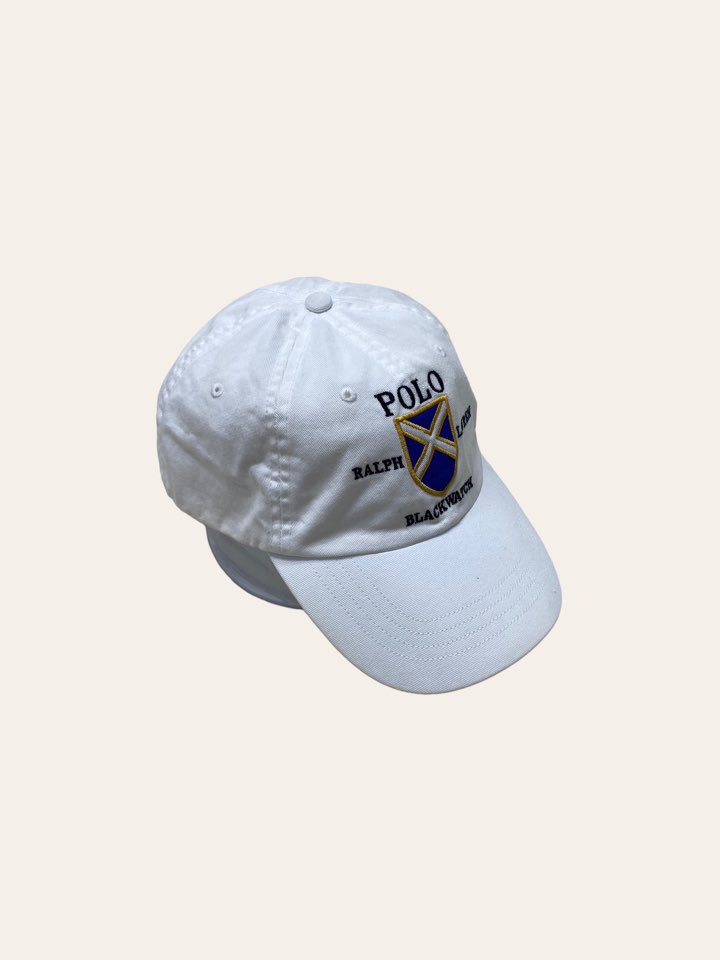 Polo ralph lauren white black watch logo cap