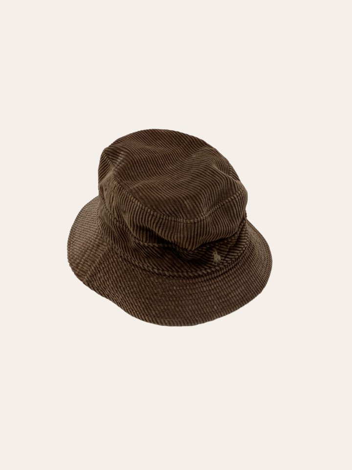 (여성용)Polo ralph lauren brown corduroy bucket hat S/M