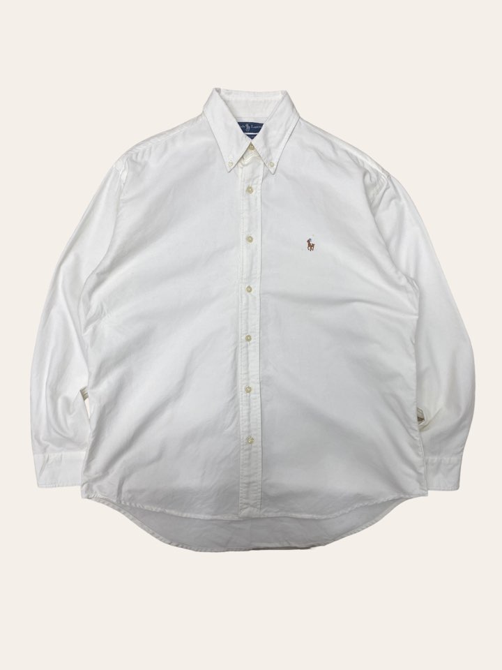 (From USA)Polo ralph lauren white oxford shirt 15.5