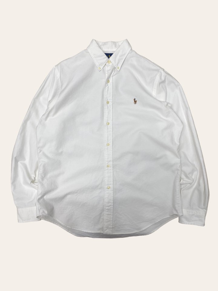 (From USA)Polo ralph lauren white oxford shirt L