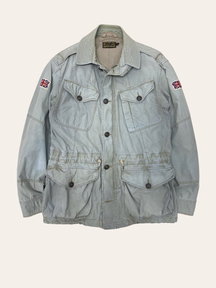 Polo ralph lauren khaki washed union jack combat field jacket S