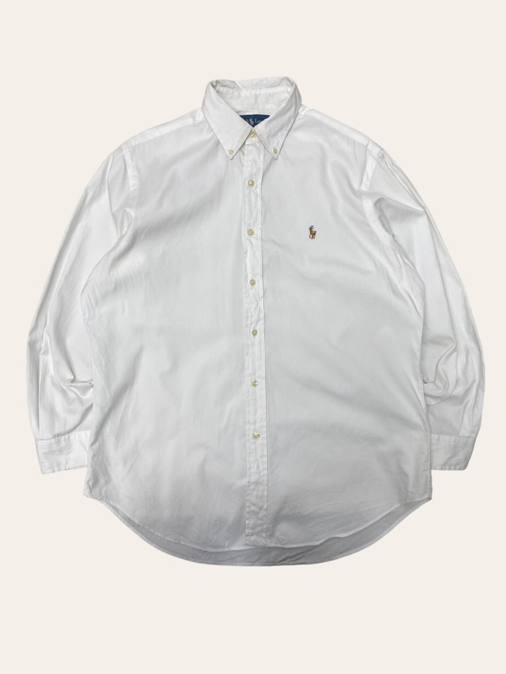 (From USA)Polo ralph lauren white poplin shirt 16