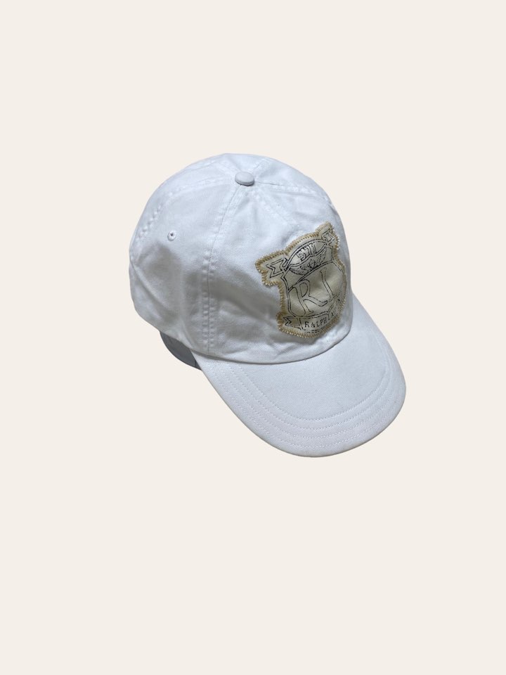 Polo jeans company white RL patched cap