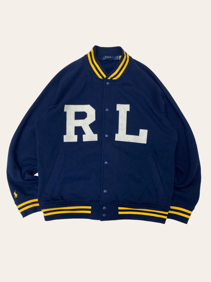 Polo ralph lauren navy RL logo stadium jacket L