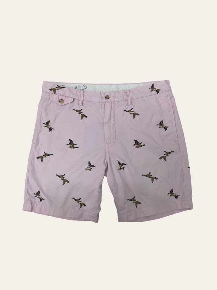 Polo ralph lauren pink duck embroidered shorts 34