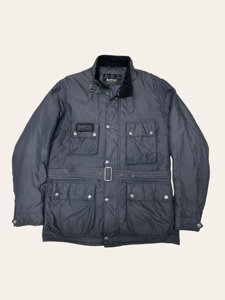 Barbour international gray padded jacket L