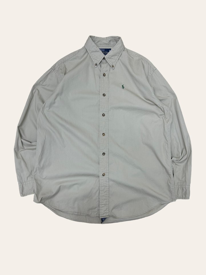 (From USA)Polo ralph lauren boy&#039;s beige solid shirt XL
