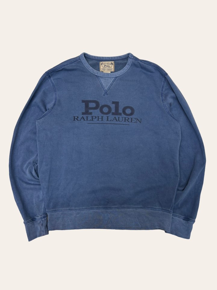 Polo ralph lauren faded blue washed sweatshirt M