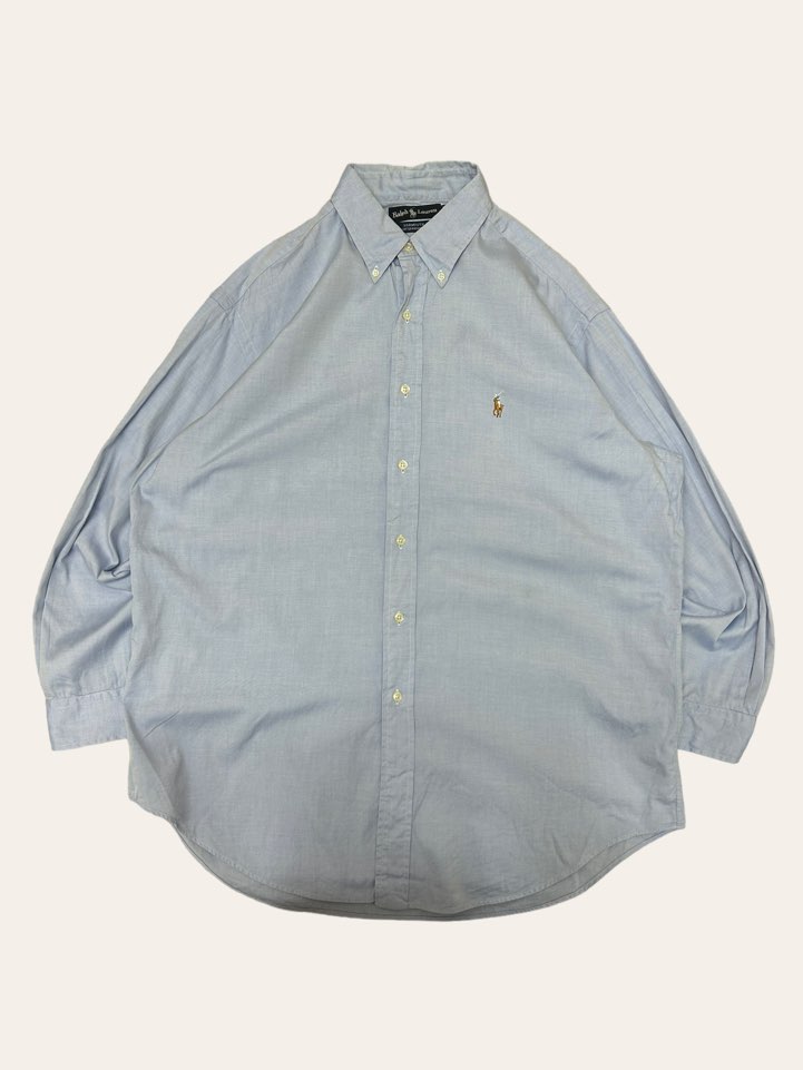 (From USA)Polo ralph lauren blue pinpoint oxford shirt 16.5