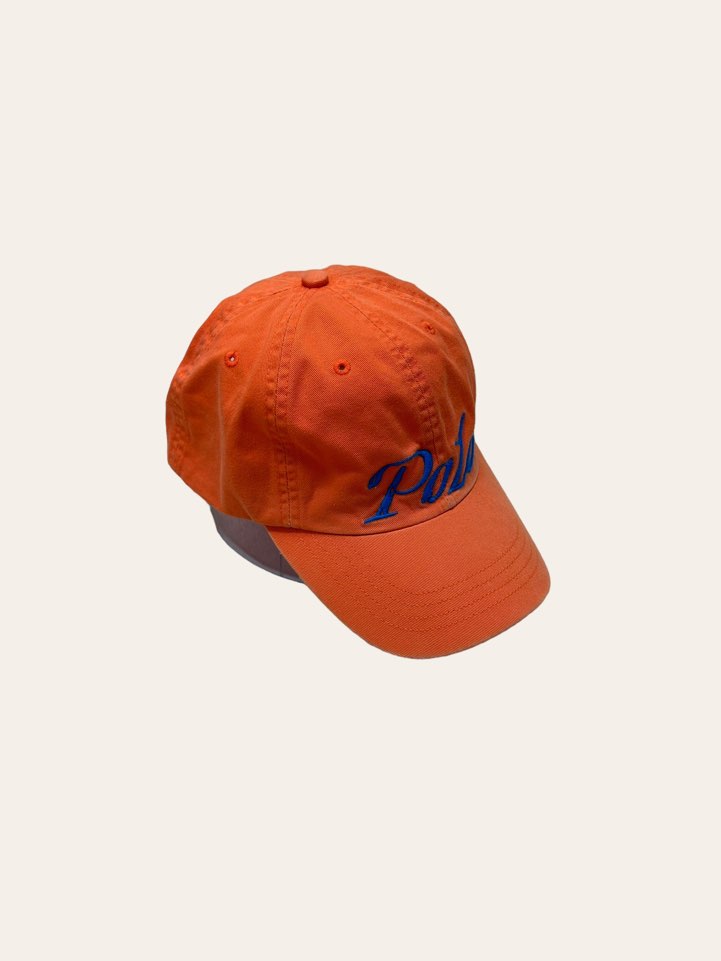 Polo ralph lauren orange logo cap