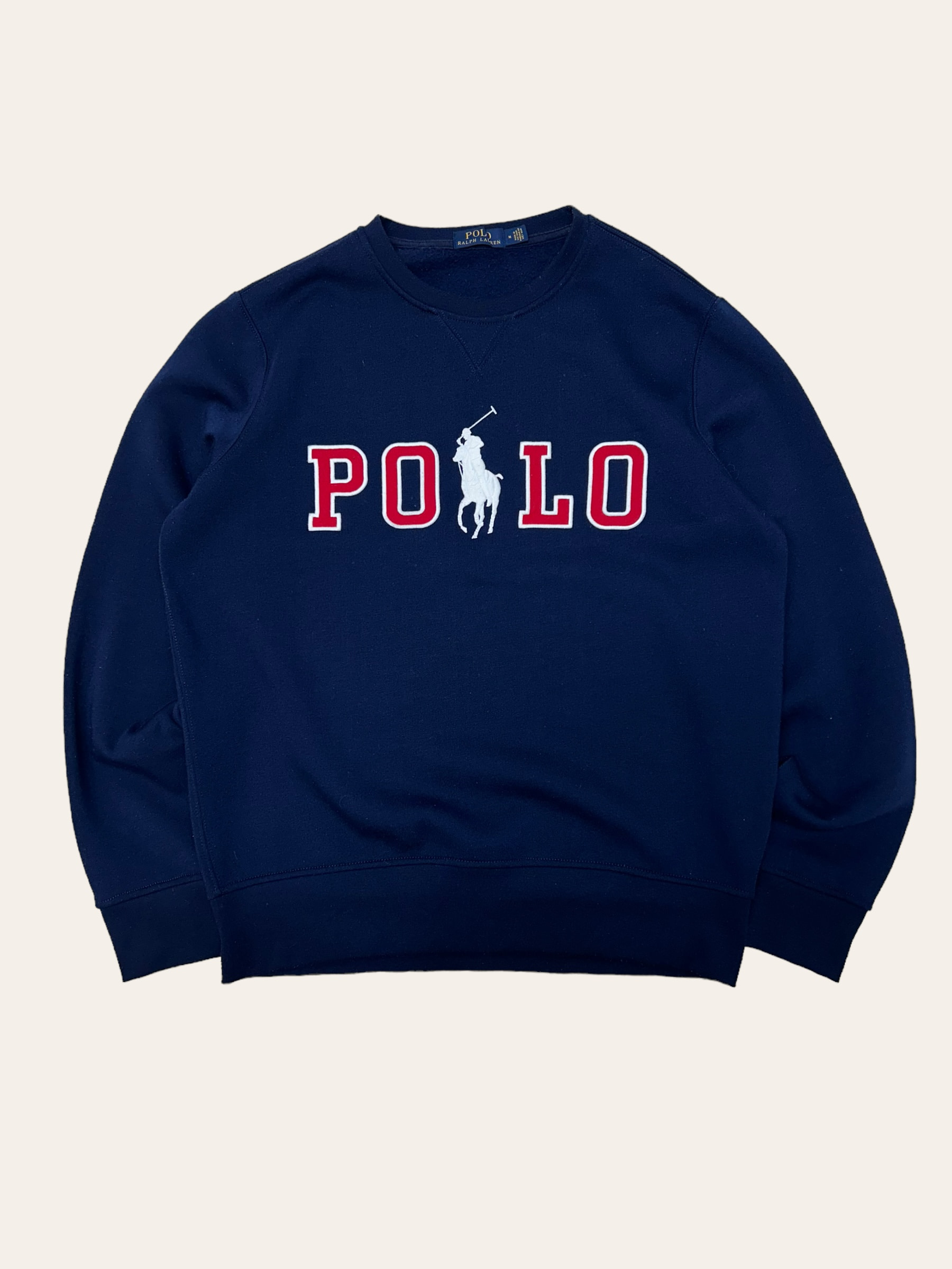 Polo ralph lauren navy spell out big pony sweatshirt M