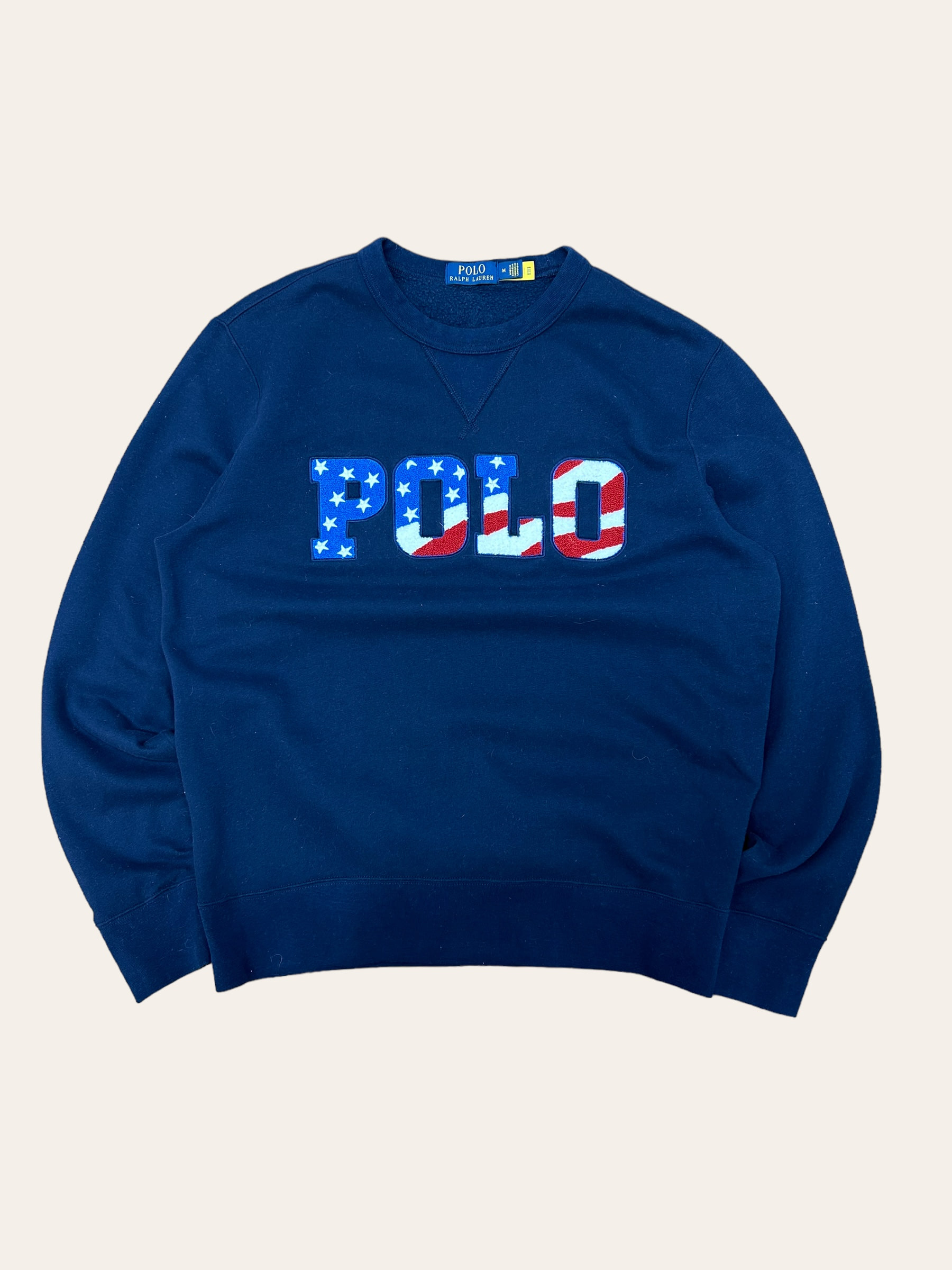 Polo ralph lauren navy spell out sweatshirt M
