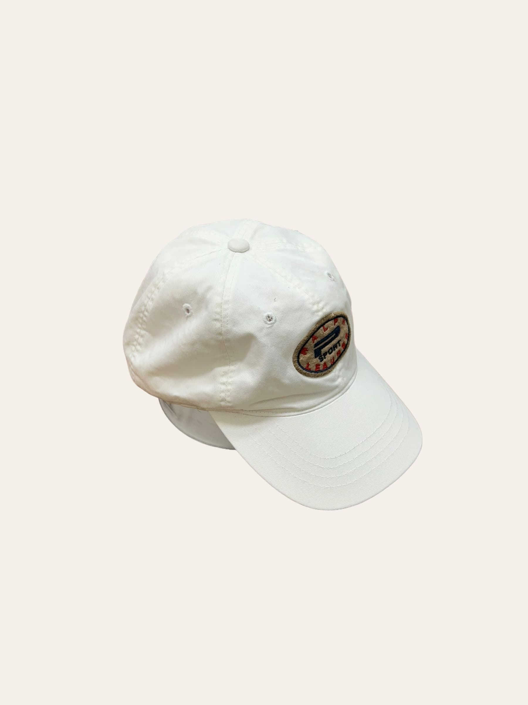 POLO SPORT 90&#039;s white patched cap