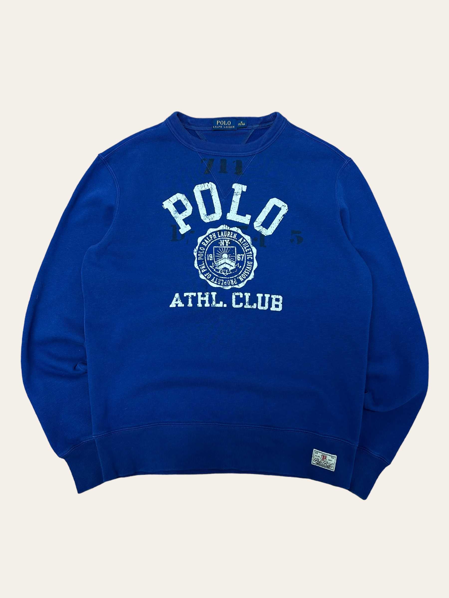 Polo ralph lauren navy blue printing sweatshirt M