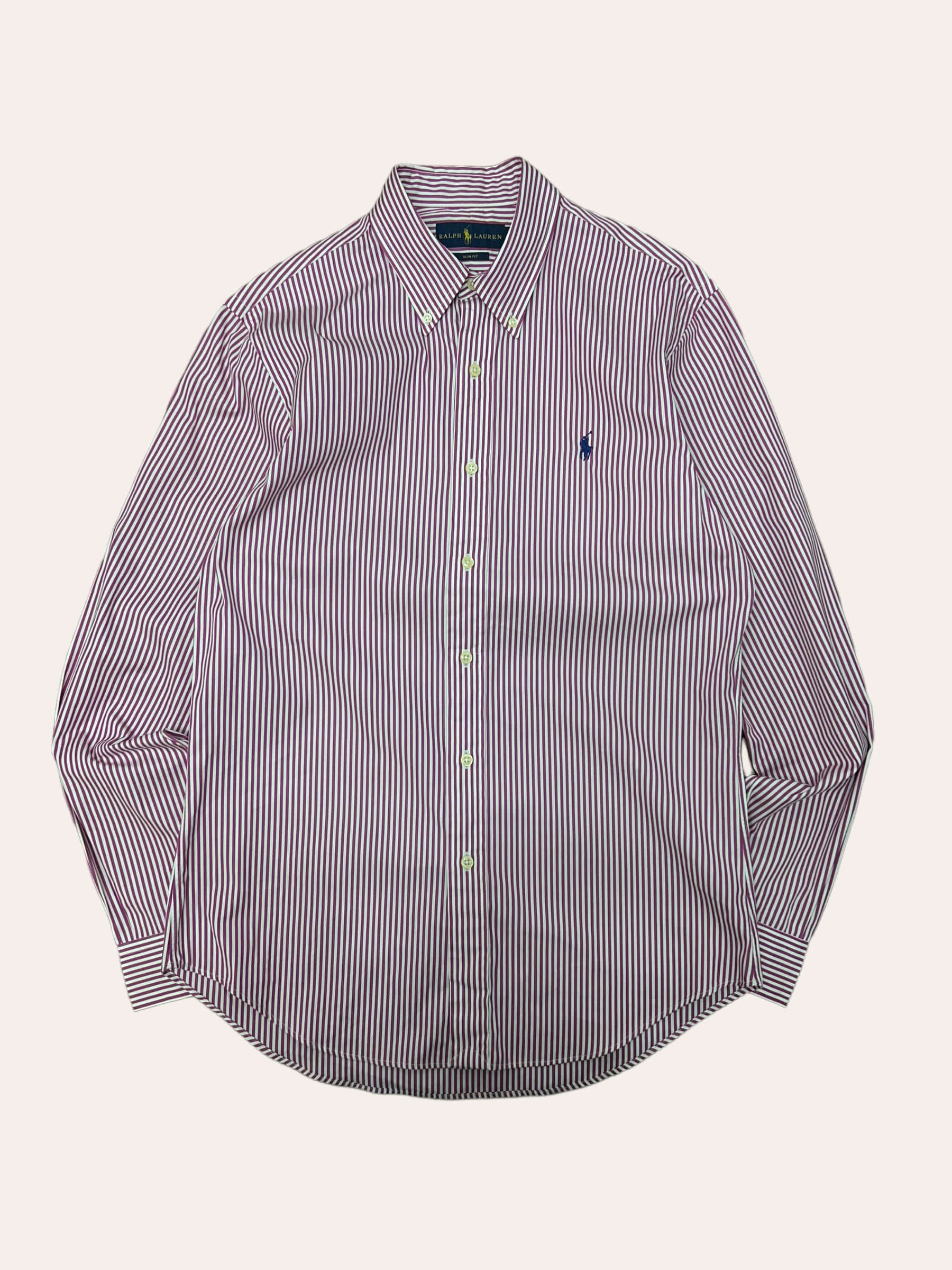 Polo ralph lauren purple stripe shirt M