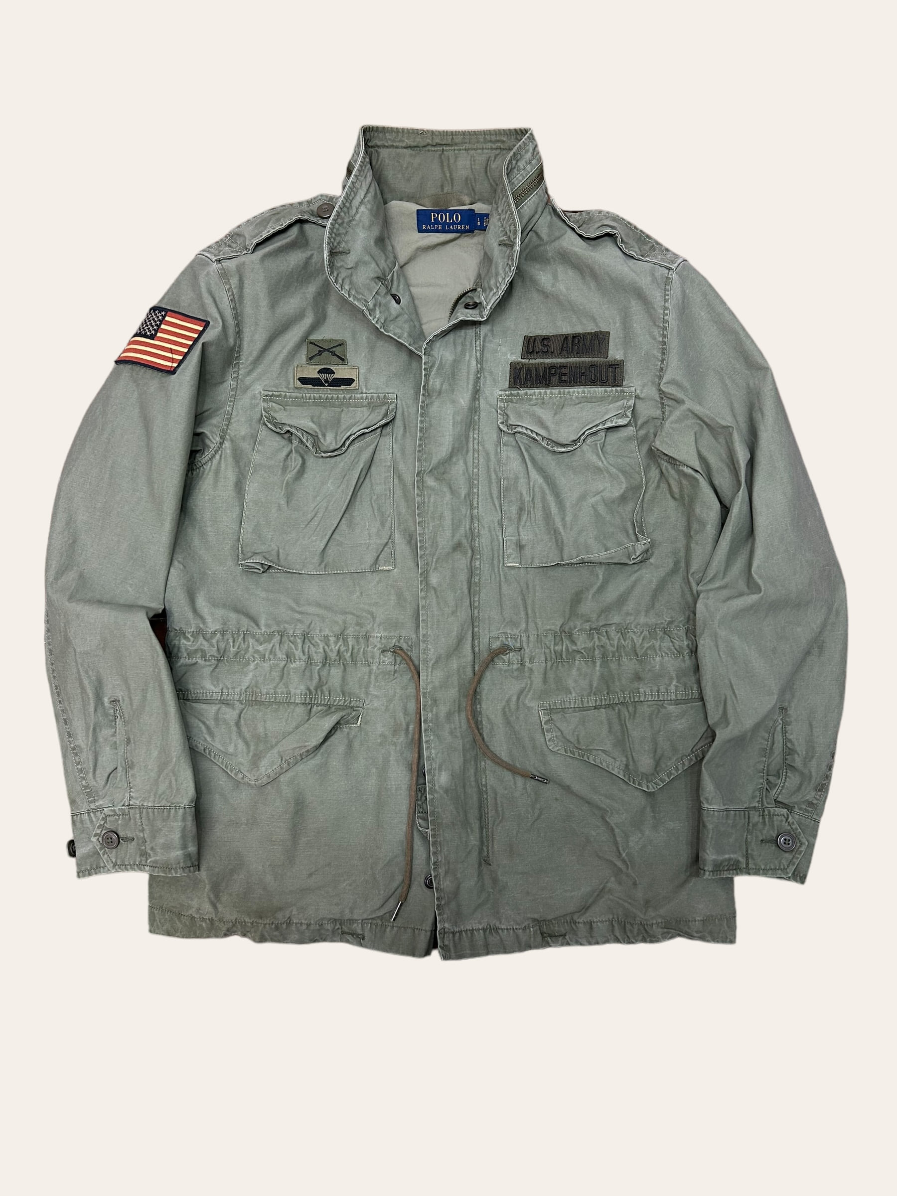 Polo ralph lauren khaki color military M-65 field jacket L