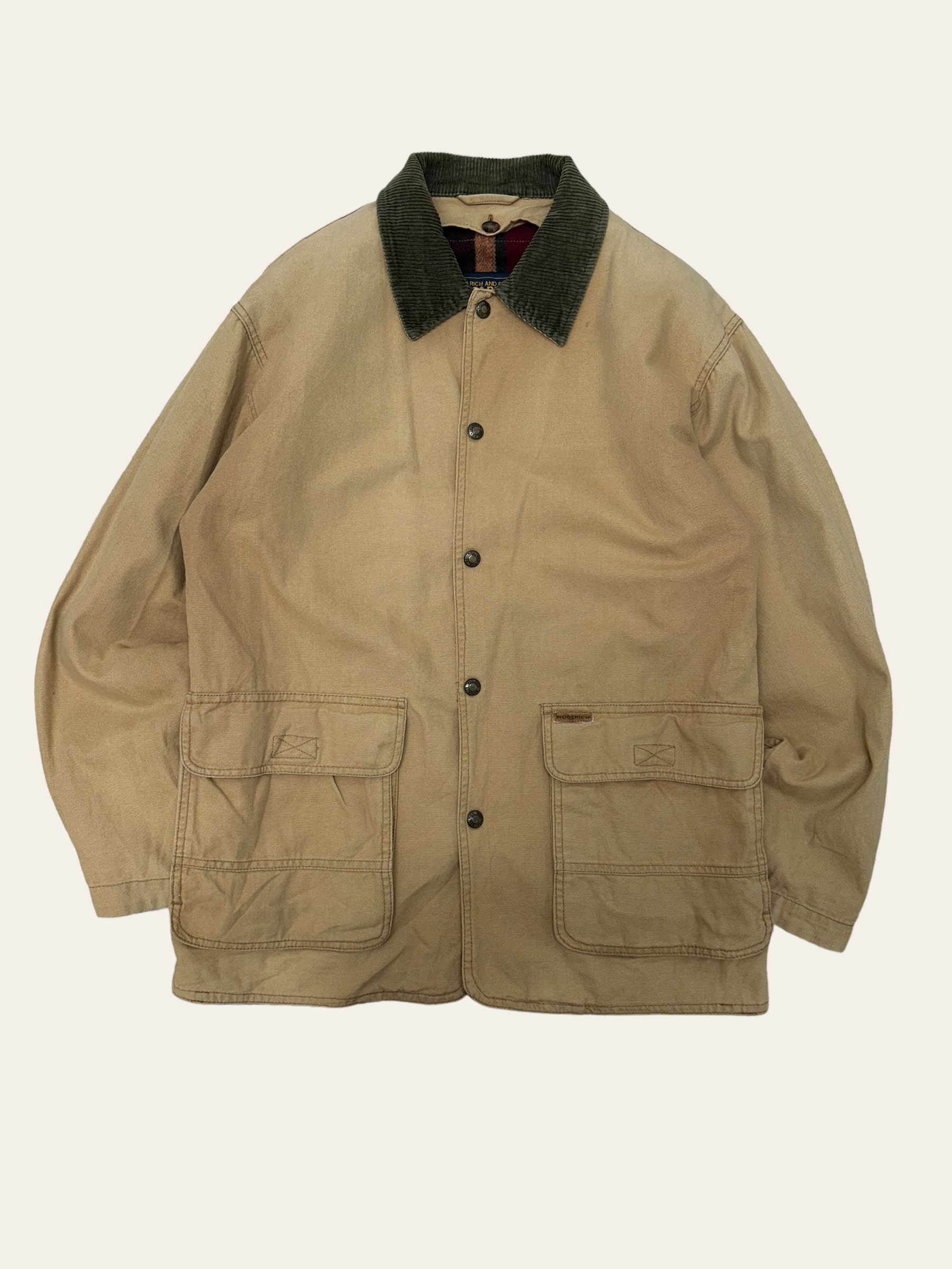 Woolrich tan color canvas hunting jacket M