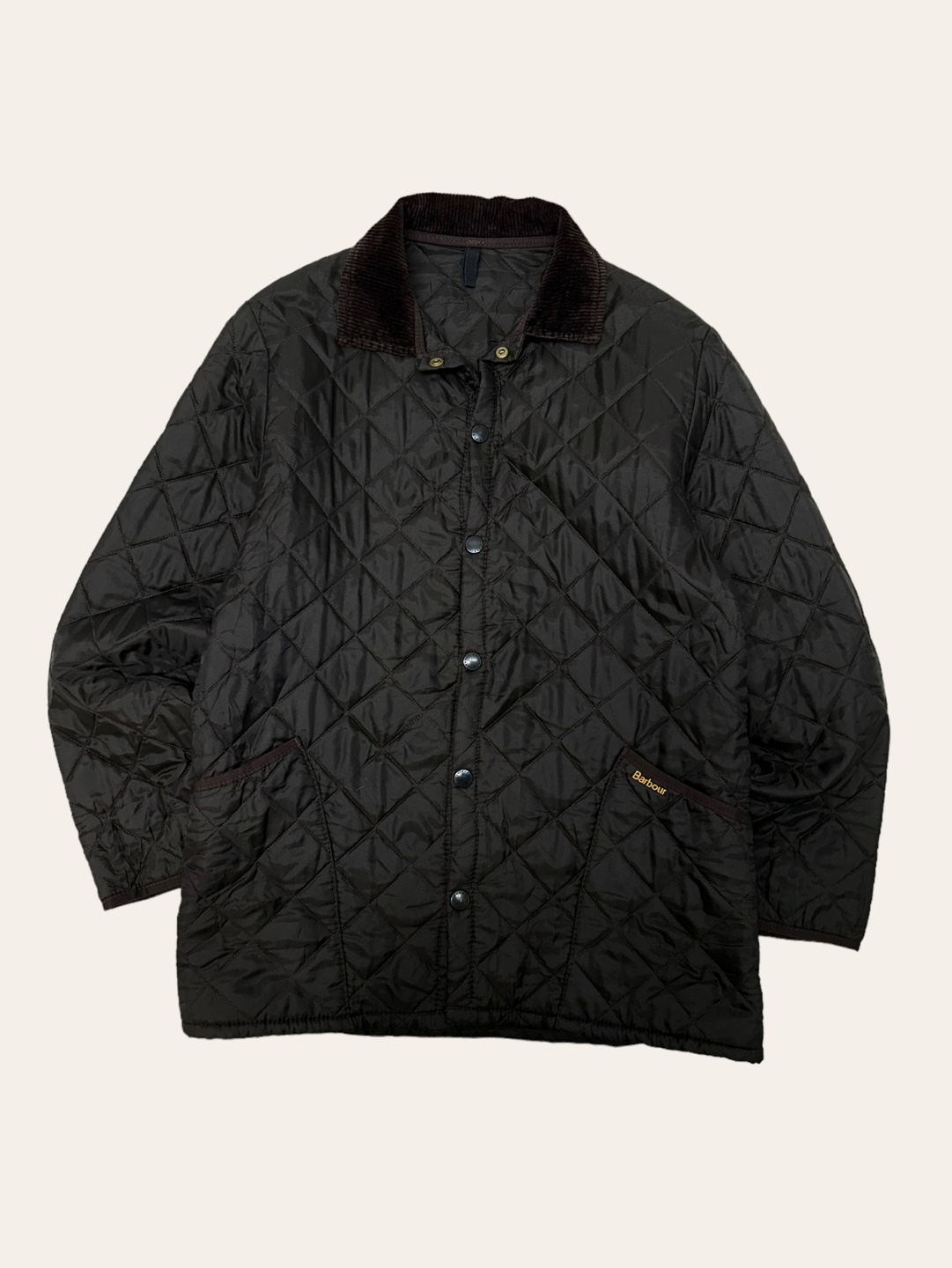 Barbour olive color original liddesdale quilted jacket XS