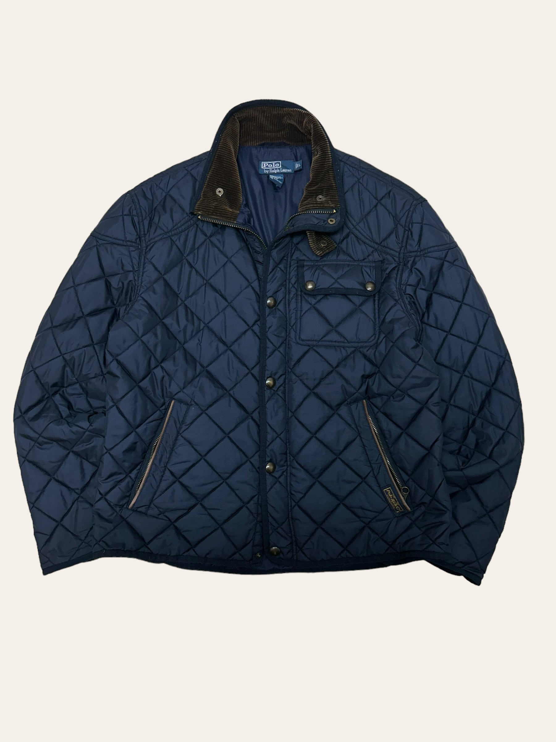 Polo ralph lauren navy quilted jacket L